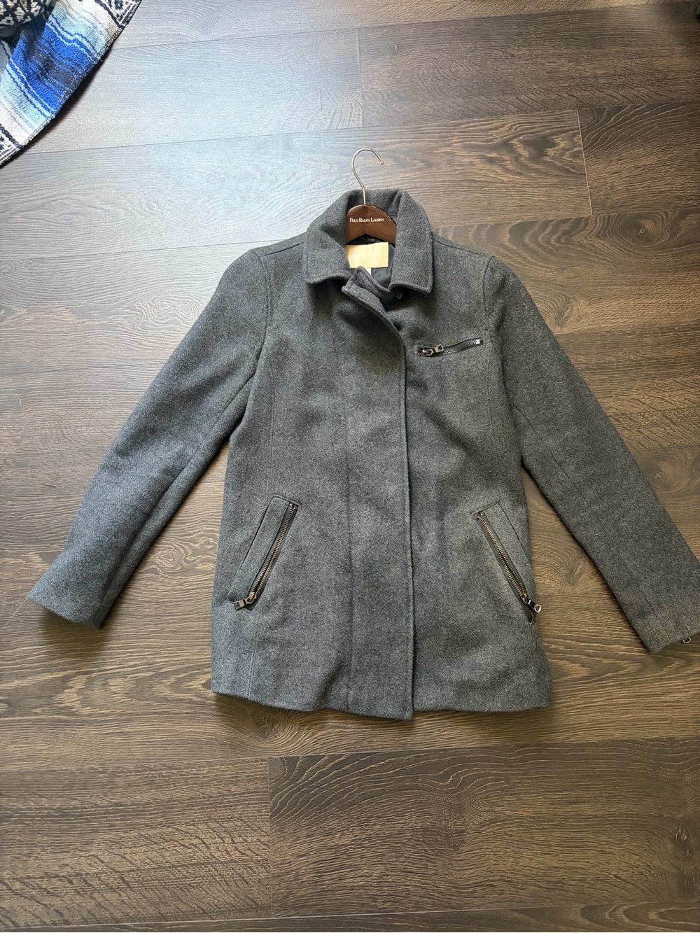 Banana Republic Charcoal Gray Peacoat